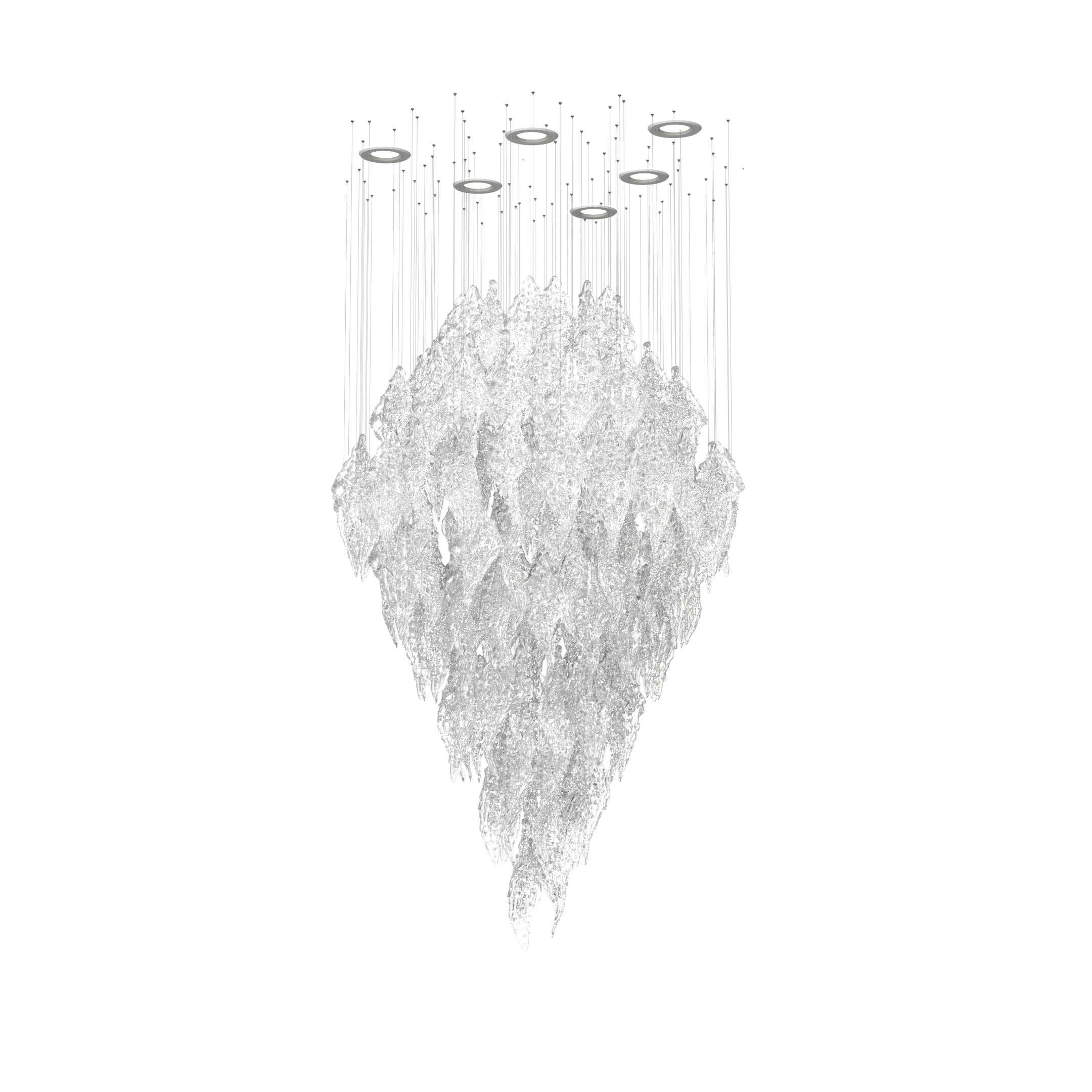 Frosty Leaves Chandelier